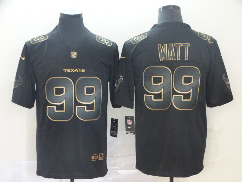 Men Houston Texans #99 Watt Nike Vapor Limited Black Golden NFL Jerseys->minnesota vikings->NFL Jersey